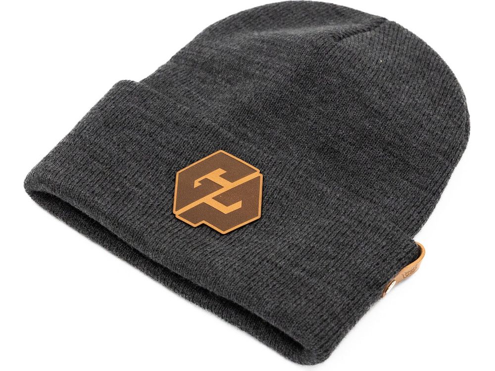 GP Beanie w/ GP Logo Leather Patch – GP FACTOR WEB