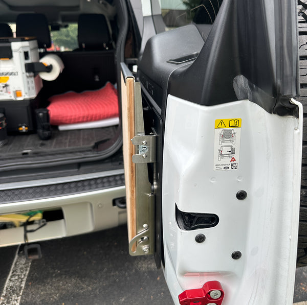 Land Rover Defender 110 / 130  (2020 & Newer) Folding Tailgate Table w/ cutting board