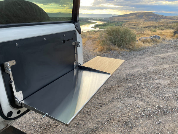Land Cruiser 70 Series Folding Drop Table for Rear Door